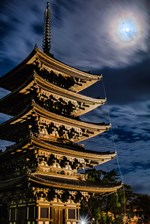 興福寺五重塔と共に眺める中秋の名月